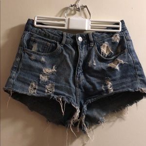 H&M High Waist Denim Shorts